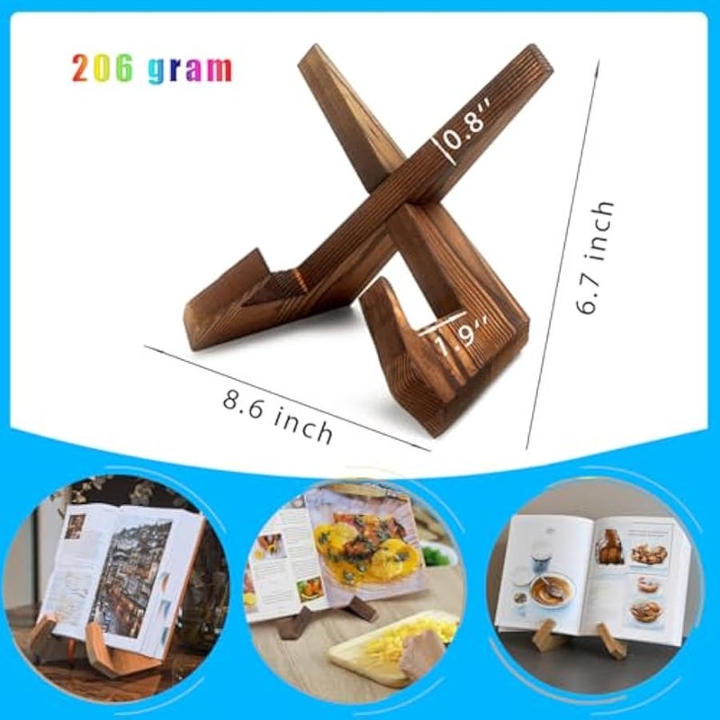 Vinyl Record Stand, Wooden Display Vinyl Holder Stand, Rustic Brown (1 in Brown) - Image 2